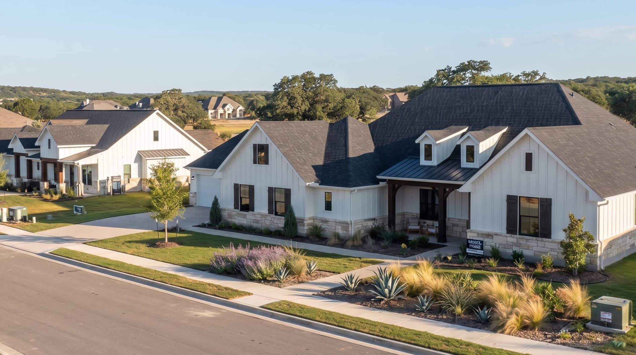 New construction homes reflecting current Bullard TX real estate price trends