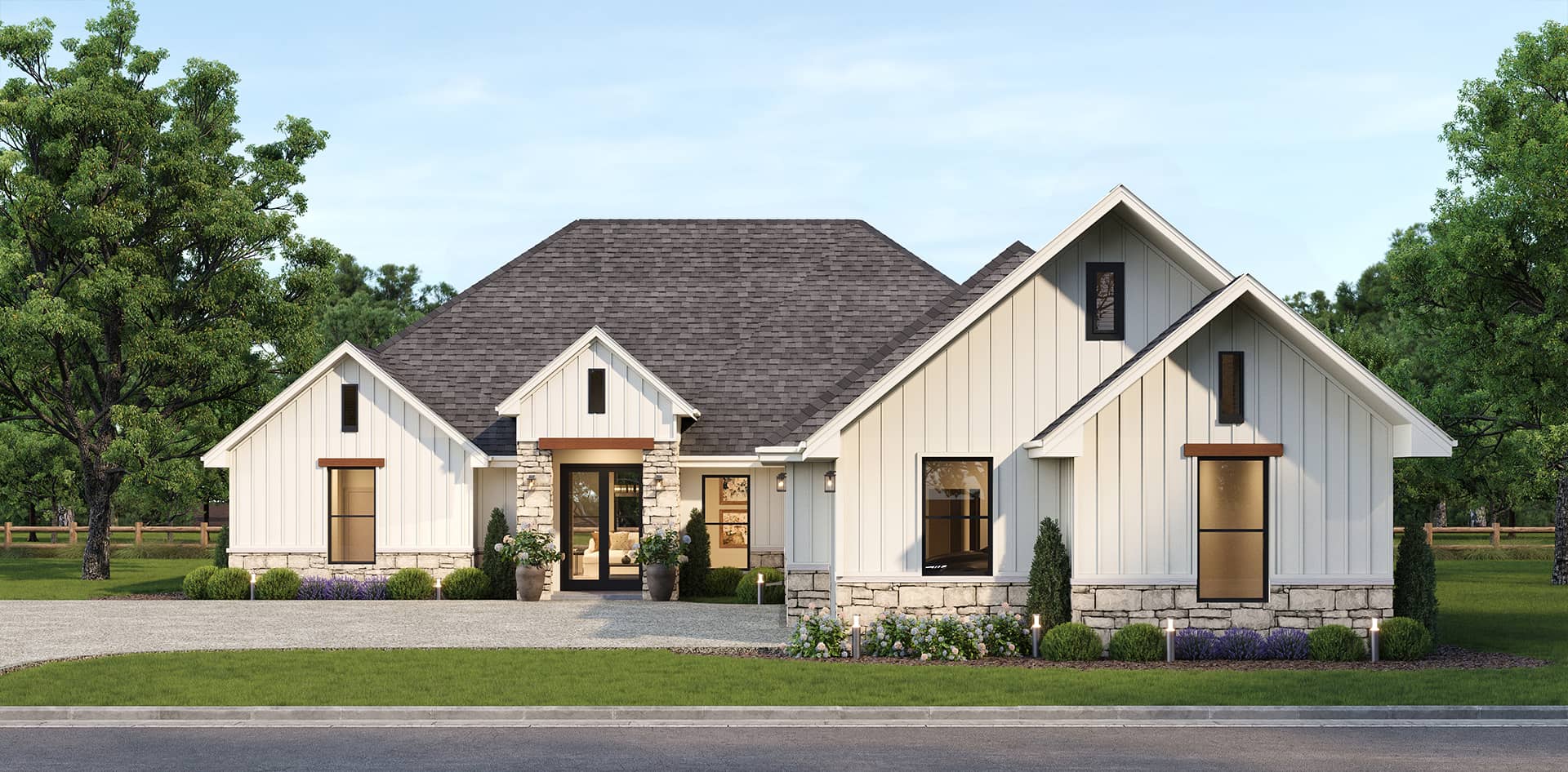 Style country ranch homes